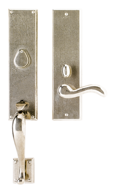 Rectangular Entry Set - Entry Mortise Lock G542-G544-EML in Silicon Bronze Brushed