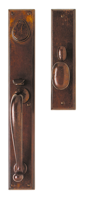 Rectangular Entry Set - Entry Mortise Lock G641-E421-EML in Silicon Bronze Brushed