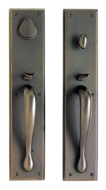 Rectangular Entry Set - Entry Mortise Lock G601-E431-EML in Silicon Bronze Brushed