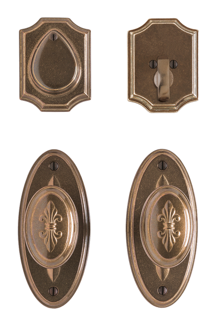 Oval Bordeaux Entry Set - Full Dummy E30806-E30806-FD in Silicon Bronze Brushed