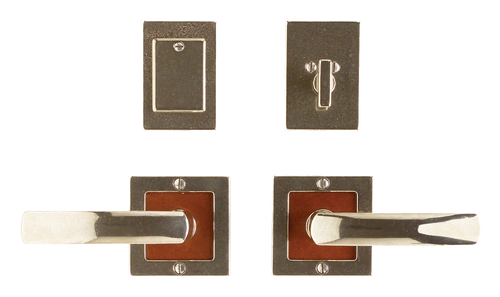 Square Designer Entry Set - Entry Dead BoltSpring Latch E103-E103-DB202-EDB in Silicon Bronze Brushed