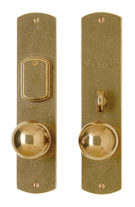 Curved Entry Set - Entry Mortise Lock E511-E513-EML in Silicon Bronze Brushed