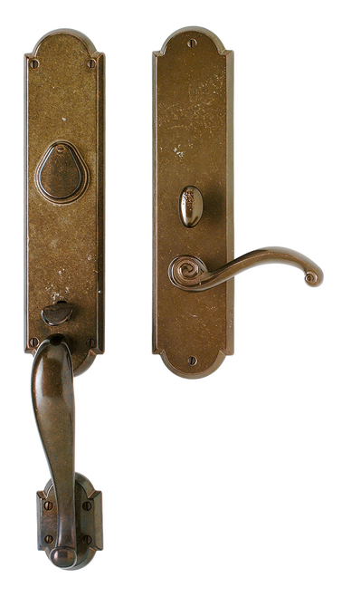 Arched Entry Set - Full Dummy G576-E704-FD in Silicon Bronze Brushed