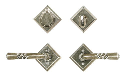 Diamond Entry Set - Patio Dead BoltSpring Latch E415-E415-IP415-PDB in Silicon Bronze Brushed
