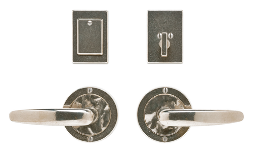 Round Designer Textures Entry Set - Patio Dead BoltSpring Latch E101-E101-IP214-PDB in Silicon Bronze Brushed