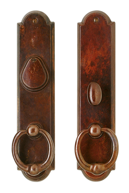 Arched Entry Set - Full Dummy E704-E704-FD in Silicon Bronze Brushed