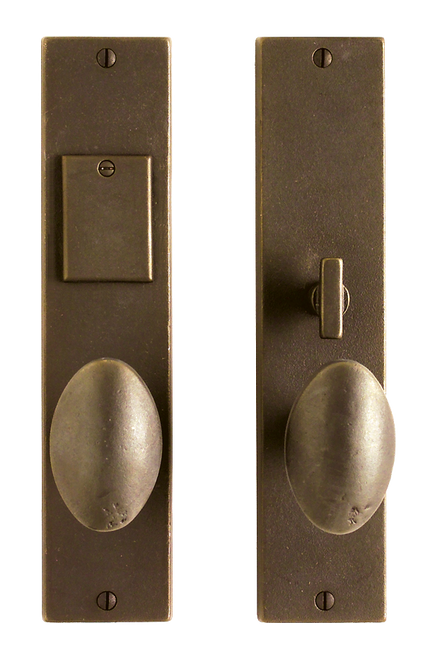 Metro Entry Set - Patio Dead BoltSpring Latch E206-E207-PDB in Silicon Bronze Brushed