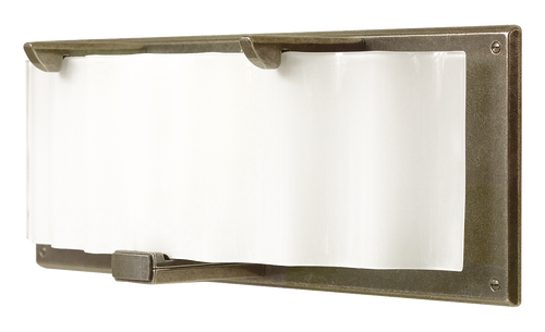 LED Plank Sconce with Corrugated Glass 22'' x 8'' x 5 14'' WS445-LPSWCG in Silicon Bronze Brushed