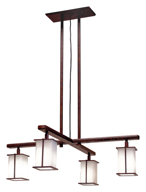 LED Cross Arm Chandelier C455-G4513-LCAC in Silicon Bronze Brushed