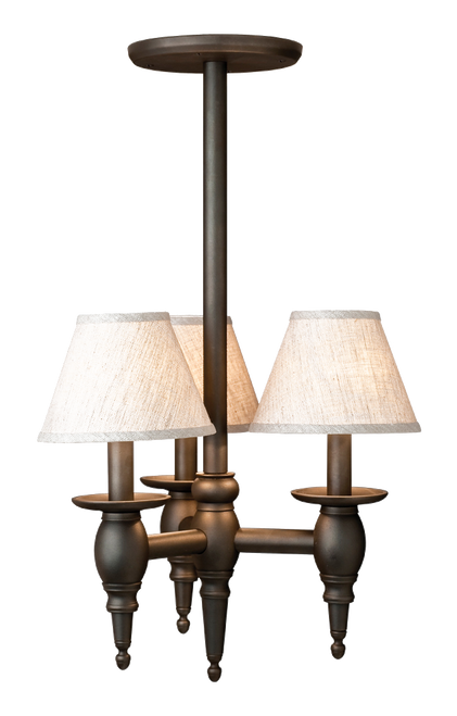 Three-Arm Towne Chandelier with Crystals C525-E419-TTCWC in Silicon Bronze Brushed