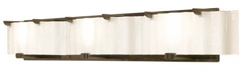 LED Triple Plank with Corrugated Glass V445-LTPWCG in Silicon Bronze Brushed
