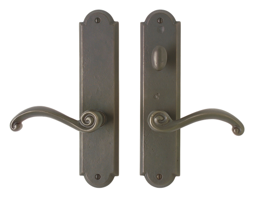 Arched Multi-Point Patio Set - Passage Trim E755-E755-PASST in Silicon Bronze Brushed
