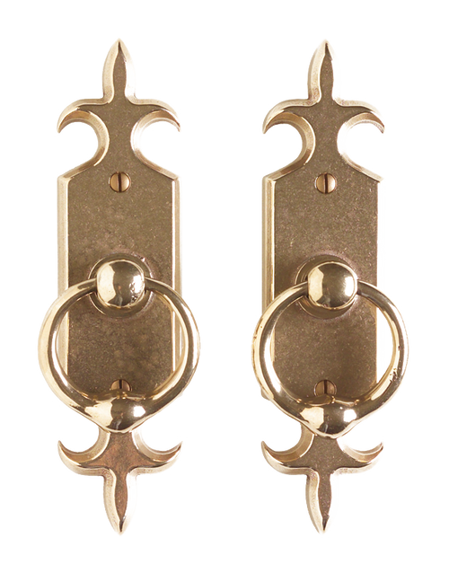Fleur de Lis Passage Set - Privacy Spring Latch E828-E828-PRISL in Silicon Bronze Brushed