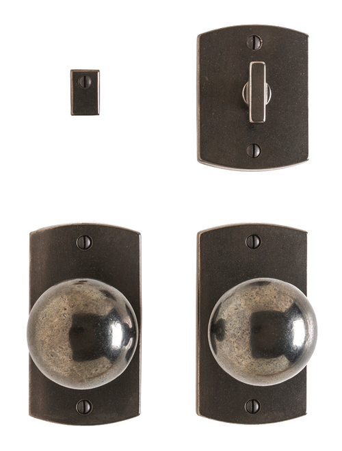 Convex Privacy Set - Full Dummy E30503-E30503-FD in Silicon Bronze Brushed