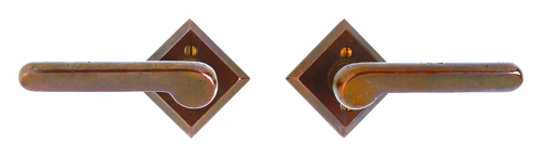 Diamond Passage Set - Passage Spring Latch E415-E415-PASSSL in Silicon Bronze Brushed