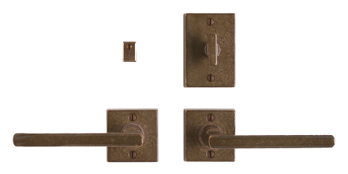 Metro Privacy Set - Passage Spring Latch E204-E204-PASSSL in Silicon Bronze Brushed