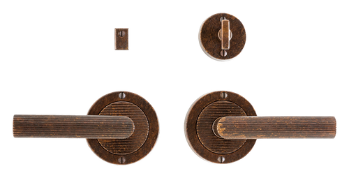 Flute Privacy Set - Full Dummy E101-E101-FD in Silicon Bronze Brushed