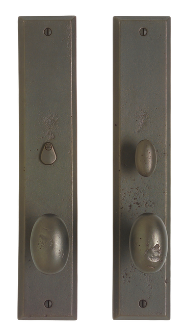 Rectangular Privacy Set - Privacy Mortise BoltSpring Latch E439-E437-PRIMBL in Silicon Bronze Brushed