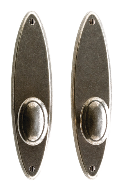 Oval Privacy Set - Passage Mortise Lock E540-E540-PASSML in Silicon Bronze Brushed