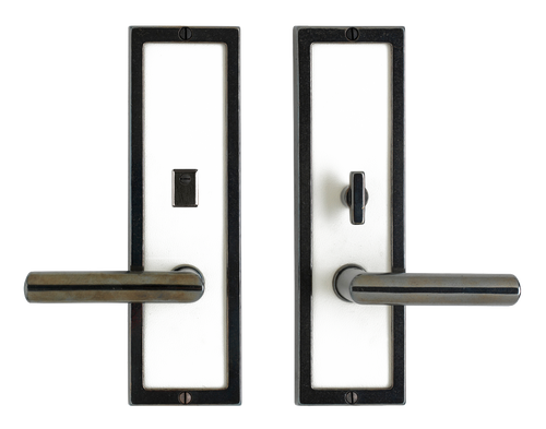 Designer Privacy Set - Privacy Mortise BoltSpring Latch E117-E116-PRIMBL in Silicon Bronze Brushed