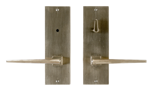 Verdura Privacy Set - Privacy Mortise BoltSpring Latch E10528-E10527-PRIMBL in Silicon Bronze Brushed