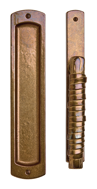 Curved Lift & Slide - Trim with Flush Pull FP252-E576-FP in Silicon Bronze Brushed
