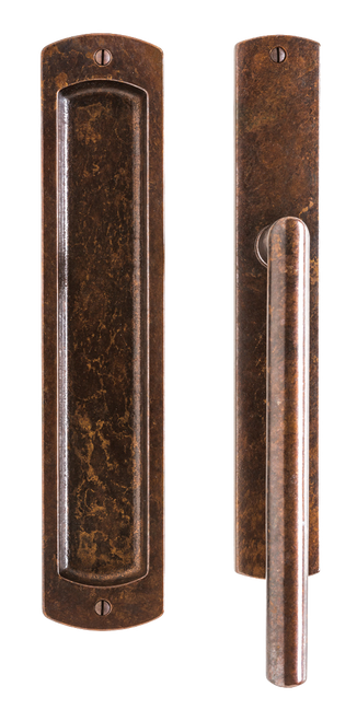 Convex Lift & Slide - Trim with Flush Pull FP249-E30565-FP in Silicon Bronze Brushed