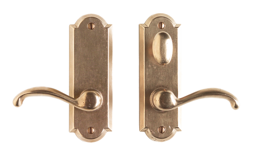 Arched Screen Door Hardware - Full Dummy E710-E710-FD in Silicon Bronze Brushed