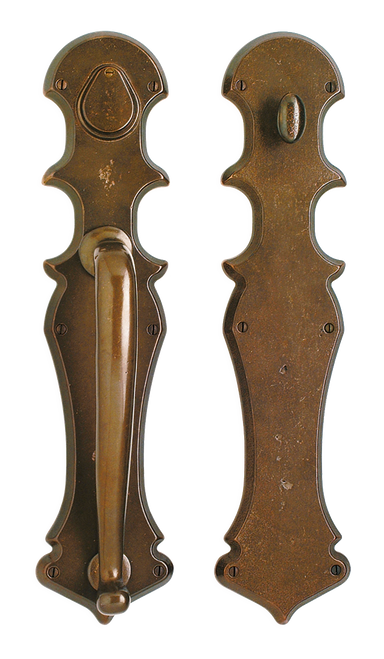Gothic PushPull Set - PushPull Dead Bolt G801-G802-PDB in Silicon Bronze Brushed