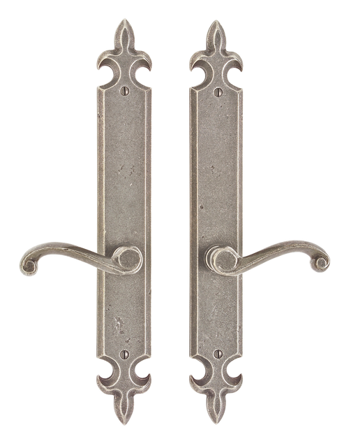 Fleur de Lis Passage Set - Privacy Mortise BoltSpring Latch E822-E821-PRIMBL in Silicon Bronze Brushed