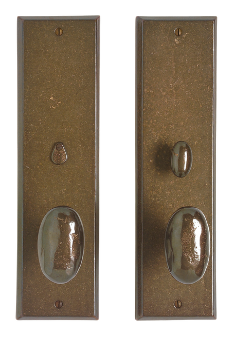 Rectangular Privacy Set - Passage Mortise Lock E460-E460-PASSML in Silicon Bronze Brushed