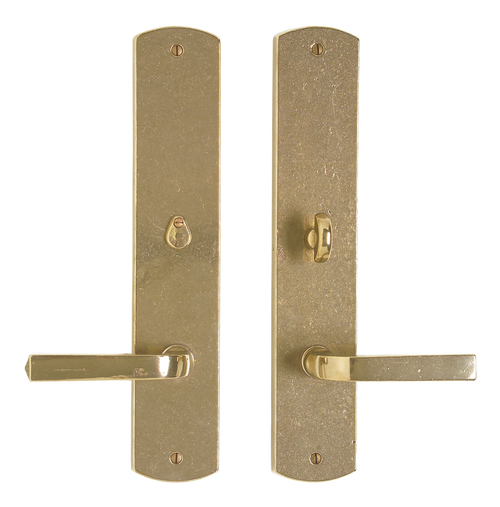 Curved Privacy Set - Privacy Spring Latch E556-E556-PRISL in Silicon Bronze Brushed