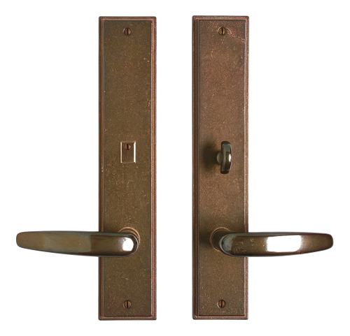 Stepped Privacy Set - Passage Mortise Lock E356-E356-PASSML in Silicon Bronze Brushed