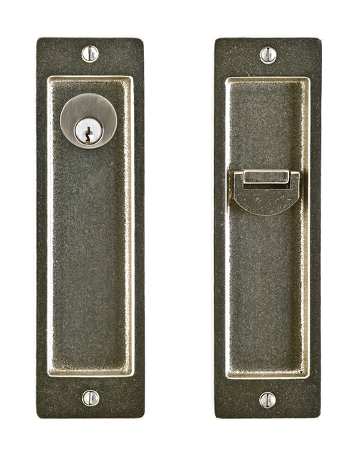 Entry Sliding Door Lock - Patio Function ESDL-FP258-FP258-PATF in Silicon Bronze Brushed