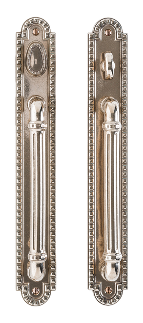 Corbel Arched Entry Sliding Door Set - Full Dummy E30682-E30682-FD in Silicon Bronze Brushed