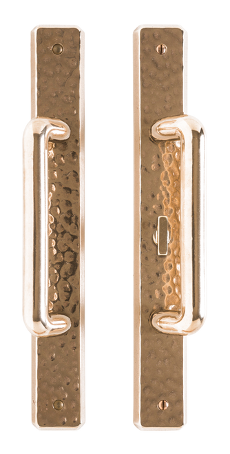 Hammered Patio Sliding Door Set - Patio Sliding Door Trim E30480-E30481-PATSDT in Silicon Bronze Brushed