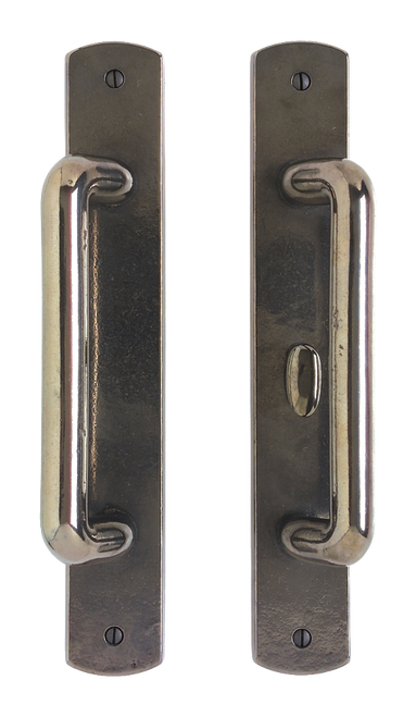 Curved Patio Sliding Door Set - Full Dummy E551-E551-FD in Silicon Bronze Brushed
