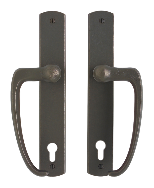 Curved Entry Sliding Door Set - Entry Sliding Door Trim E533-E533-ESDT in Silicon Bronze Brushed