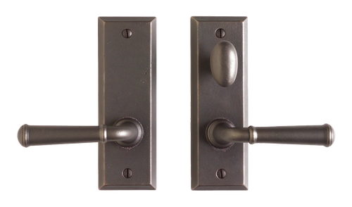 Rectangular Screen Door Hardware - Full Dummy E405-E405-FD in Silicon Bronze Brushed