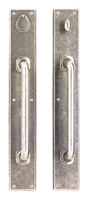 Rectangular PushPull Set - Push Double G684-G684-PD in Silicon Bronze Brushed