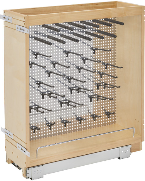 Rev-A-Shelf 8 in Stainless Steel Base Cabinet Organizer w/Soft-Close 444-BCSC-8SS