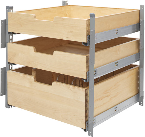 Rev-A-Shelf 21 in Wood Pilaster System Kit 4PIL-24SC-SV-3