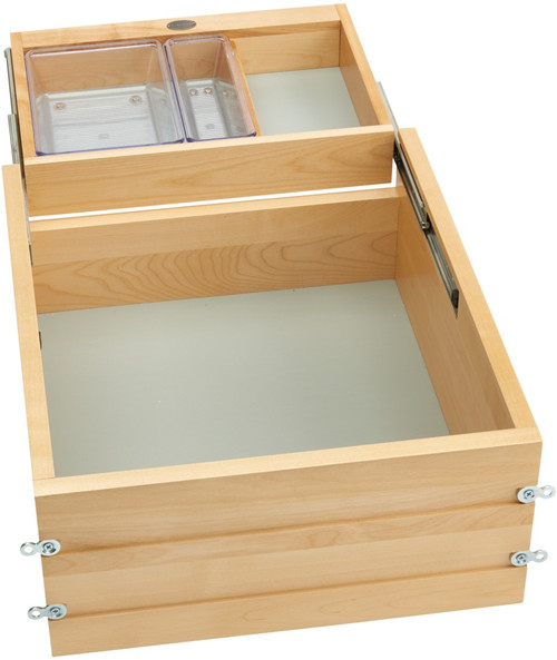Rev-A-Shelf 18 in Vanity Half-Tiered Drawer Only & Full Access 4VDOHT-419FL Rev-A-Shelf 18 in Vanity Half-Tiered Drawer Only & Full Access 4VDOHT-419FL