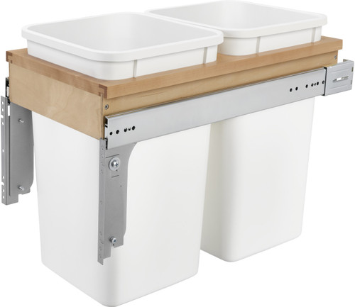 Rev-A-Shelf Double 27 Qrt Top mount Waste Container 4WCTM-15DM2-162