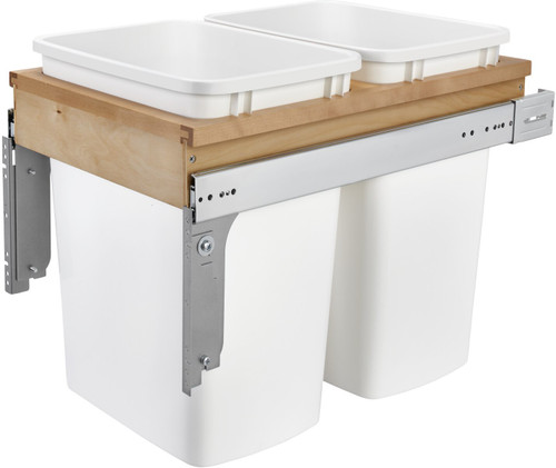 Rev-A-Shelf Double 35 Qrt Top mount Waste Container 4WCTM-18DM2-175
