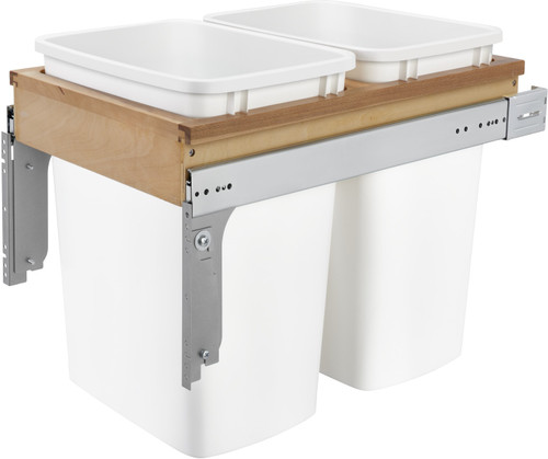 Rev-A-Shelf Double 35 Qrt Top mount Waste Container 4WCTM-18DM2-162