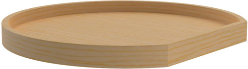 Rev-A-Shelf 20 in Wood D-Shape Lazy Susan Shelf Only 4WLS201-20