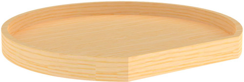 Rev-A-Shelf 22 in Wood D-Shape Lazy Susan w/Swivel Bearing 4WLS201-22-BS52