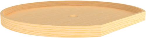 Rev-A-Shelf 31 in Wood D-Shape Lazy Susan Shelf Only 4WLS201-31