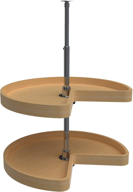 Rev-A-Shelf 24 in Wood Kidney Lazy Susans 2-Shelf 4WLS472-52